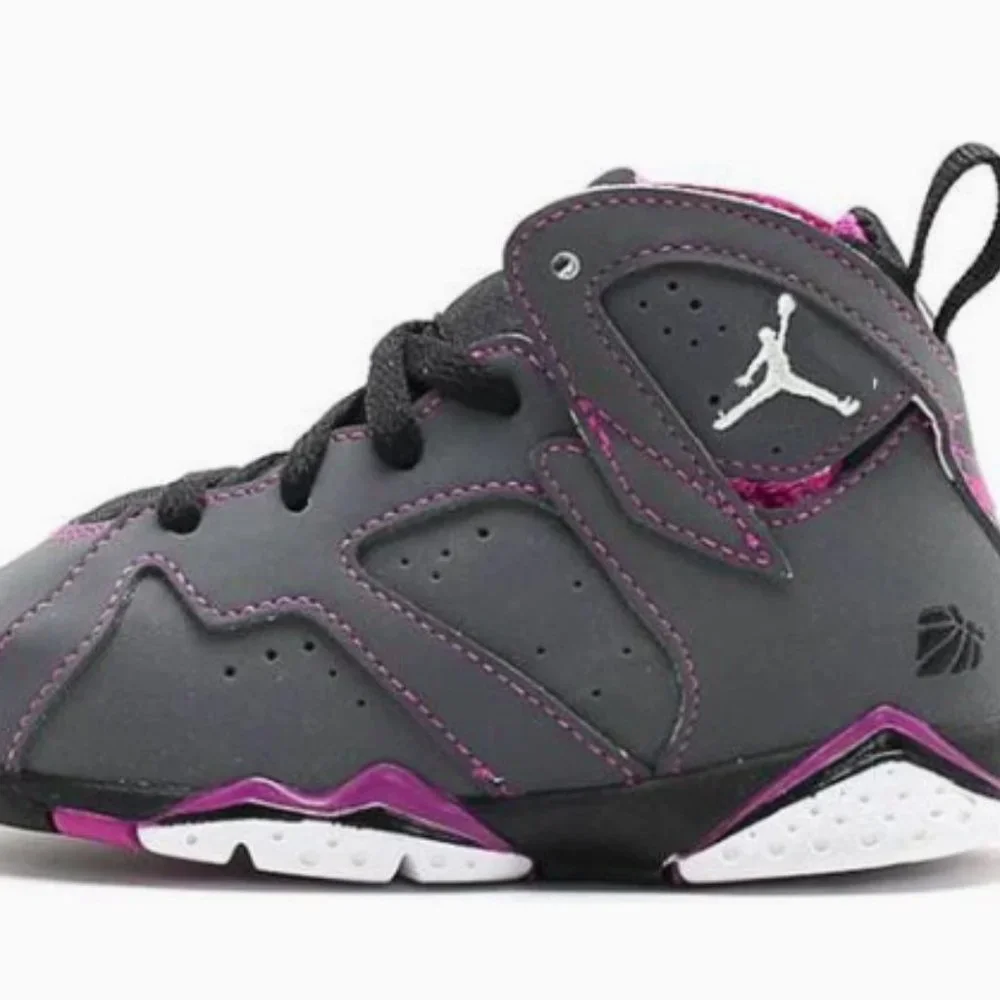 Baby Air Jordan 7 Retro Grey/Purple Size 7C